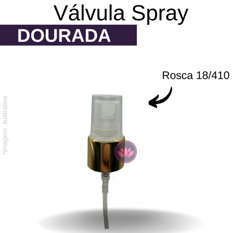 VALVULA B/18 SPRAY DOURADA TP TRANSPARENTE REF.161413NIL/90065NE