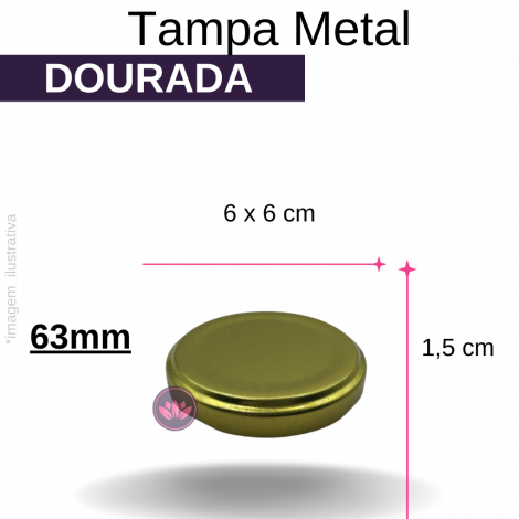 TP METAL 63MM DOURADA REF.10091EBV/3790SS/310DS/3791CH