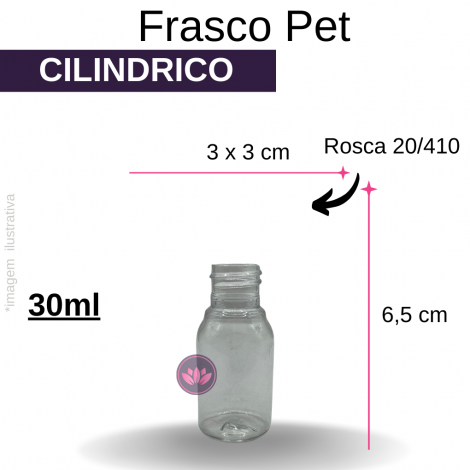 FRASCO PET 30 ML B/20 CILINDRICO REF.6974CH