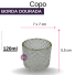 COPO PORTA VELA BORDA DOURADA 6X5,5CM REF.F212206FREE