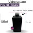 VIDRO RETANGULAR 250 ML PRETO FOSCO B/28 REF.NE