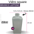 VIDRO RETANGULAR 250 ML BRANCO LEITOSO B/28