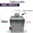 VIDRO QUADRADO 250 ML DEG PRATA B/28 REF.NE