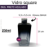 VIDRO SQUARE 250 ML B/28 PRETO AZULADO