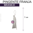 PINGENTE FRANJA BRANCO 7CM
