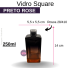 VIDRO SQUARE 250ML B/28 PRETO ROSE