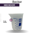 BECKER PLASTICO AZUL 1000 ML REF.1233SS/1061T