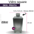 VIDRO RETANGULAR 250 ML PRATA B/28 REF.90113MEGA