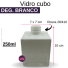 VIDRO QUADRADO 250 ML DEG BRANCO B/28